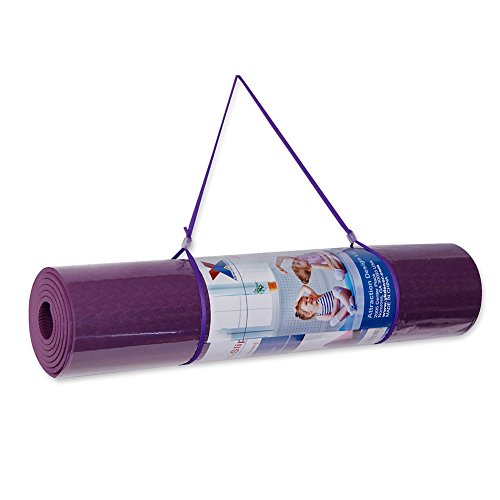 Attraction Design Yoga Mat Non Slip Exercise Mat Extra Thick Workout Mat for Yoga, Eco Friendly Exercise Yoga Mat High Density Fitness Pilates Mat with Carrying Strap, 72"x 24"x 6mm - color: Purple