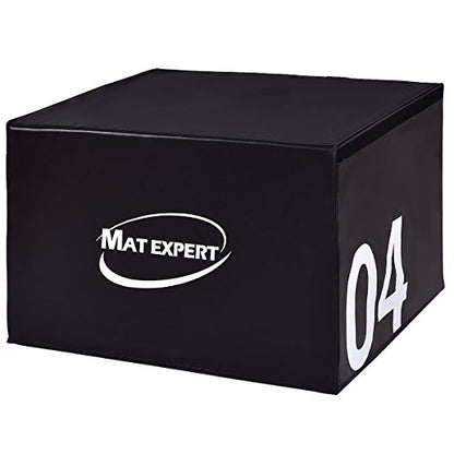 3 in 1 Plyometric Box, Jumping Box with Foam for Jump Training and Conditioning, PVC Soft Foam Jumping Box, Plyometric Exercise Fitness Safe Box