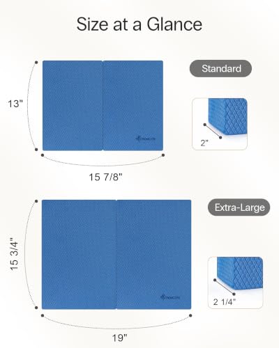 StrongTek 2-in-1 Foam Balance Pad and Kneeling Pad, 15.8 or 19 in Sizes - color: XL-BLUE