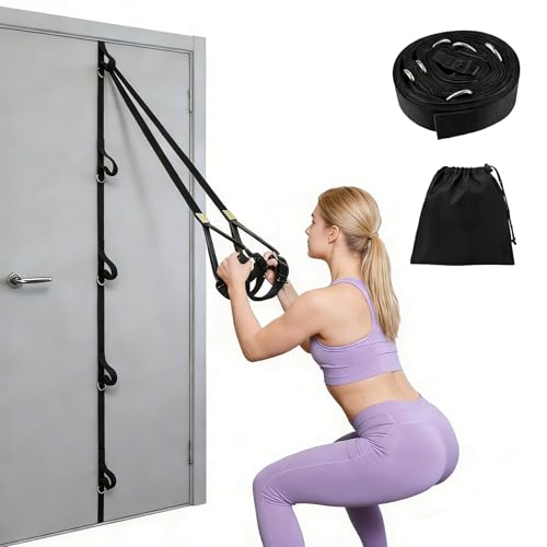 Heavy Duty Multi Loop Door Anchor Strap for Resistance Bands With Storage Bag,Portable Door Band Resistance Workout Equipment,Multi Point Anchor Gym Attachment for Physical Therapy Home Fitness