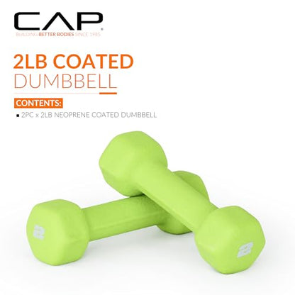 CAP Barbell Neoprene Dumbbell Weights Pairs & Sets | Color Series - style: 2 lb Pair