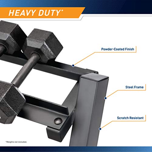Marcy Weight Storage Organizer Racks for Dumbbells, Kettlebells, Weight Plates - color: Dark Grey 3-Tier DB Rack