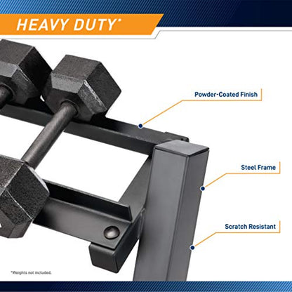 Marcy Weight Storage Organizer Racks for Dumbbells, Kettlebells, Weight Plates - color: Dark Grey 3-Tier DB Rack
