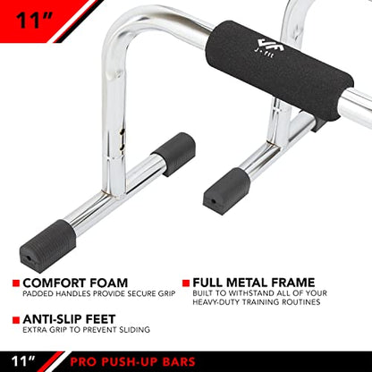 JFIT Tall Push Up Bar Stand - style: 11 Inch Pro Pushup