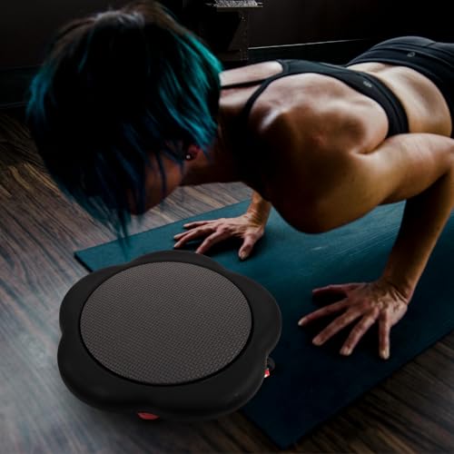 Holibanna Five-wheel Abdominal Exercise Slider Discs Core Workout Training Machine for Home Fitness with Dual-sided Gliding Design and Black Flower Shape for Abdominal Muscle Strengthening
