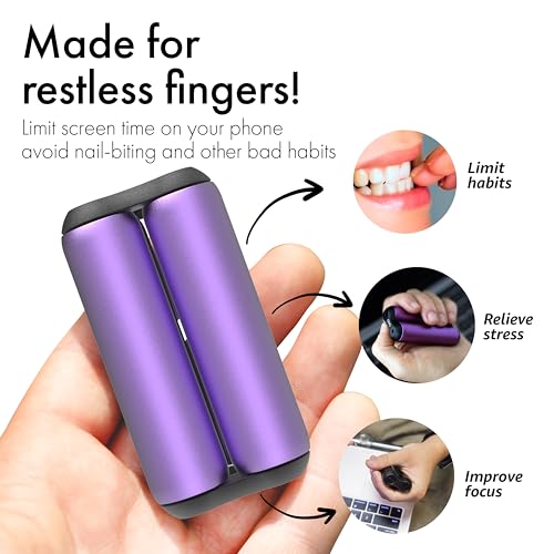ONO Roller - Handheld Fidget Toy for Adults | Help Relieve Stress, Anxiety, Tension | Promotes Focus, Clarity | Compact, Portable Design (Purple, Junior Size - Aluminum) - size: Junior Size, style: Aluminum - Purple