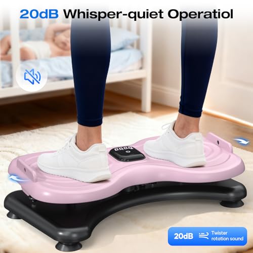Silent Waist Twist Machine, Anti-Slip Twister Exercise Board with Stable Base, Waist Twisting Disc for Safe Ab Workout and Foot Massage at Home or Gym
