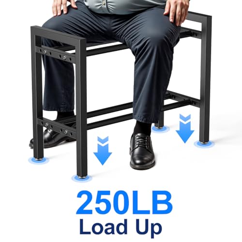 Dumbbell Rack 2-Tier Adjustable Weight Rack For Home Gym Dumbbells Kettlebell (Rack Only) - size: 20IN（L）