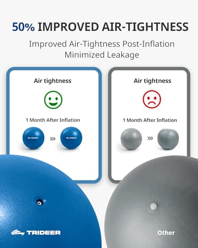 Trideer Pilates Ball - 7-8 inch with Pump, Small Core Ball for Yoga, Barre, Physical Therapy