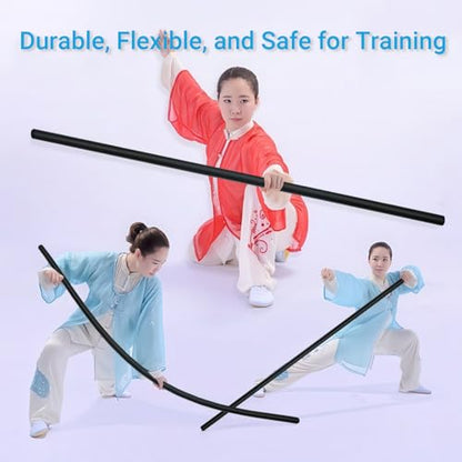 4ft & 6ft Collapsible Bo Staff – Foam-Padded Martial Arts Training Staff for Safe Practice, Portable Design with Carry Bag