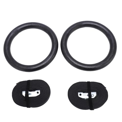 Gymnastic Rings with 15ft Straps, 300kg/660lbs Capacity, Adjustable Exercise Rings for Calisthenics, Home Gym & Outdoor Fitness Training, High Stability ABS Polyester Material