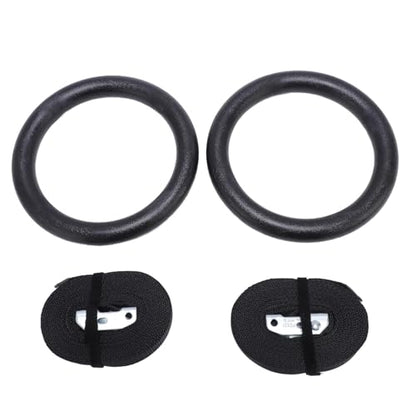 Gymnastic Rings with 15ft Straps, 300kg/660lbs Capacity, Adjustable Exercise Rings for Calisthenics, Home Gym & Outdoor Fitness Training, High Stability ABS Polyester Material
