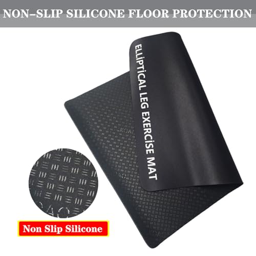 Double-Sided Non-Slip Workout Mat for Ellipse Machine Leg Exerciser Thick Exercise Mat for Under Desk Elliptical Treadmill Mat Home Floor Protection Gym Mat