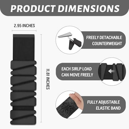 Ankle Weights 2 lb Set for Women & Men - Adjustable Wrist/Leg Weights with Soft Neoprene & Metal D-Ring, Sweat-Proof for Walking Running Pilates HIIT At Home Workout - color: Black