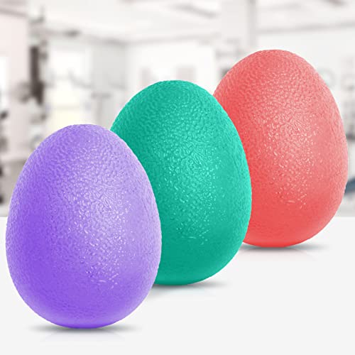 Peradix Hand Grip Strength Trainer, Stress Relief Ball, Wrist Rehab Therapy Hand Grip Equipment Ball Squishy Tools - Set of 3 Finger Resistance Exercise Squeezer