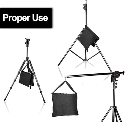 EMART 4 Pack Sand Bags for Weight, Heavy Duty Sandbags for Light Stand Tripod, Photography Equipment, Canopy Weights, Pop Up Tent, Umbrella Base, Backdrop Stand, Camping, Fishing Chair, Sports