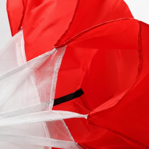 Red Parachute for Sprint Training, Running Resistance Parachute Speed Training Equipment, Oxford Material Athletic Gear