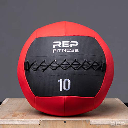 REP Weighted Slam Balls for Home Gym Fitness | 5-30 lb Soft Textured Medicine Ball Sizes | Heavy Sand-Filled Workout Weights for Strength, Core Training, Crossfit, Conditioning & Slam Ball Exercises - style: 10 lbs