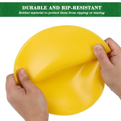 4inch & 9inch Poly Spots Spot Markers for Gym Floor, 12/24 Pcs Flat Cones Non-Slip Rubber Floor Dots Agility Markers for Soccer Basketball Sports Speed Training, Dance, Classroom Activities - style: 12Pcs 9 inch Yellow