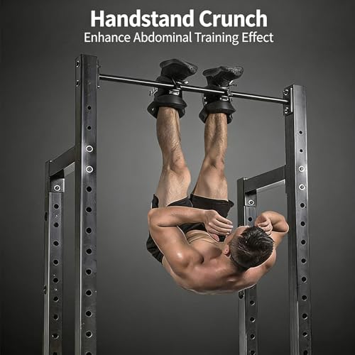 Anti Gravity Inversion Hang Up Boots - Heavy Duty Ankle Holders for Pull Up Bar, Black Padded Foam Fitness Equipment with Locking Buckles, Bearing Capacity 150KG, Includes 2m Safety Rope