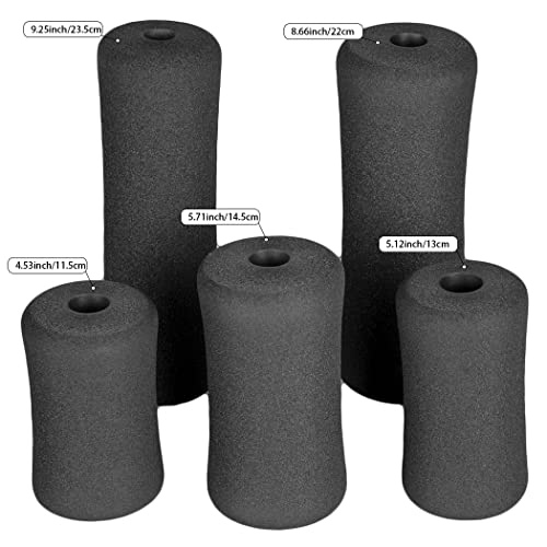 Sponge Foam Foot Pad Roller Pair, Used for Replacing Gym Exercise Equipment, Suitable for 1-inch Rod (Foam 8.66" X 3.15" Od X 0.87" Id)