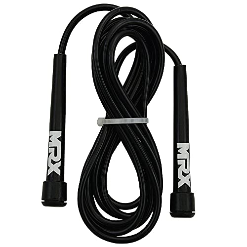 MRX 9" PVC Jump Rope for Cardio Fitness - Versatile Jump Rope for Both Kids and Adults - Great Jump Rope for Exercise - color: 581-Black