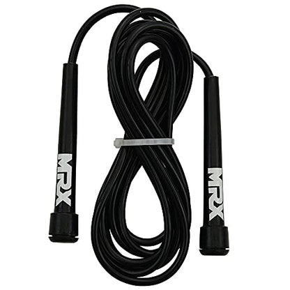 MRX 9" PVC Jump Rope for Cardio Fitness - Versatile Jump Rope for Both Kids and Adults - Great Jump Rope for Exercise - color: 581-Black