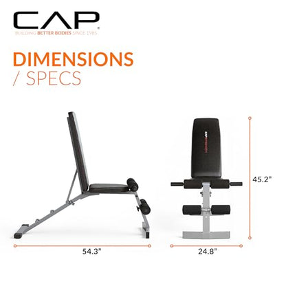 CAP Strengh Adjustable FID Bench -Multiple Colors