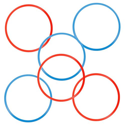 HANABASS 6-Pack Soccer Agility Training Rings Abs Football Training Equipment Soccer Accessory Set for Boys and Girls Adults Material Random Color