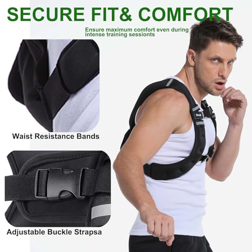 Adjustable Weighted Vest for Women and Men, DecRose 6-10lb/12-18lb Rucking Vest with 6 Ironsand Weights, Body Weight Vest for Home Workouts, Running, Walking and Strength Training - size: 6-10LB