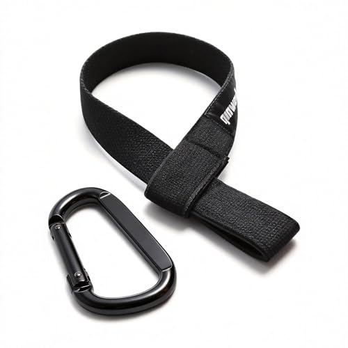 Resistance Exercise Band & Battle Rope Anchor Strap Accessory w/Carabiner | Heavy-Duty Nylon Strap with Neoprene Padding,880LBS Carabiner,Home Gym,Outdoor Parks,Door Frames,Trees,Poles,Fences