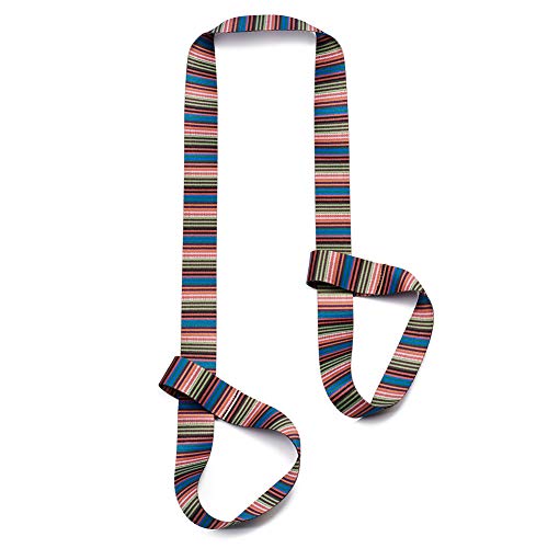 Yoga Mat Strap, Adjustable Durable Yoga Mat Carrier & Stretching Strap, Multiple Color Choices - color: Color Bar, size: 8feet