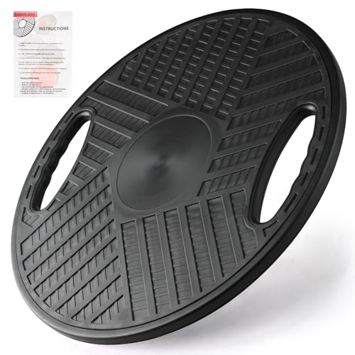 Wobble Balance Board Portable Balance Board with Handle for Balance Training and Core Trainer Balance Stability Trainer Healthy Material Non-Skid Bump Surface & Physical Therapy