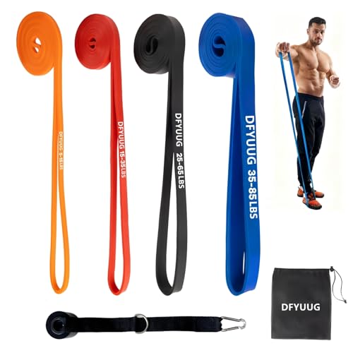 Resistance Bands for Working Out, Pull Up Assistance Bands, Exercise Bands for Men and Women, Workout Bands, Resistance Bands Set with Door Anchor, Muscle Training, Home Workout