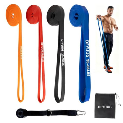 Resistance Bands for Working Out, Pull Up Assistance Bands, Exercise Bands for Men and Women, Workout Bands, Resistance Bands Set with Door Anchor, Muscle Training, Home Workout