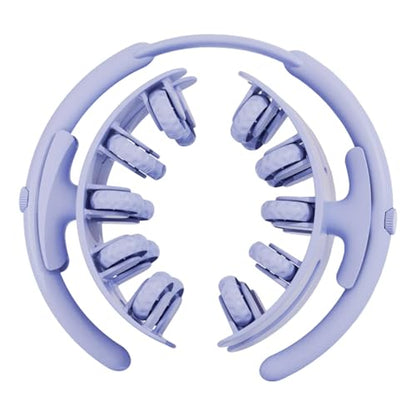 harayaa Leg Massage Tool with 20 Wheels Adjustable Tension 28x26x8.2cm Flexible for Home Gym Use Portable Detachable, Blue