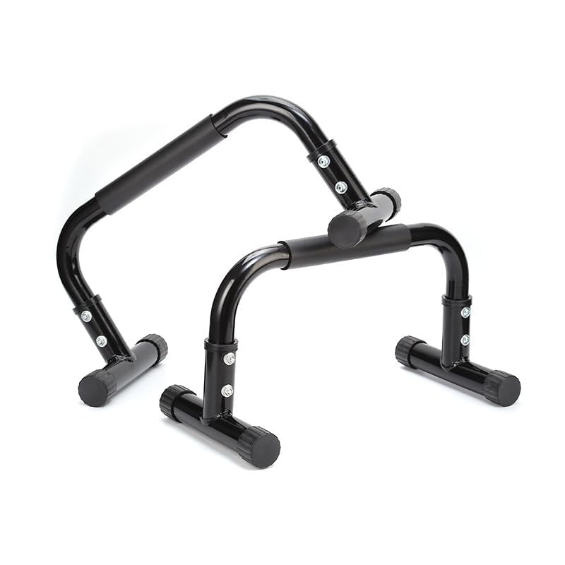 Parallettes Bars,Push Up Bar For Floor L-sit & Dip, Heavy-Duty No Wobbling Parallel Bars Stand For Handstands, Gymnastics Workout Stands Dip Bars for Home Calisthenics Equipment, Black