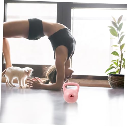 LIOOBO 4kg Soft Competition Kettlebells Weights Yoga Kettlebells for Home Fitness Equipment