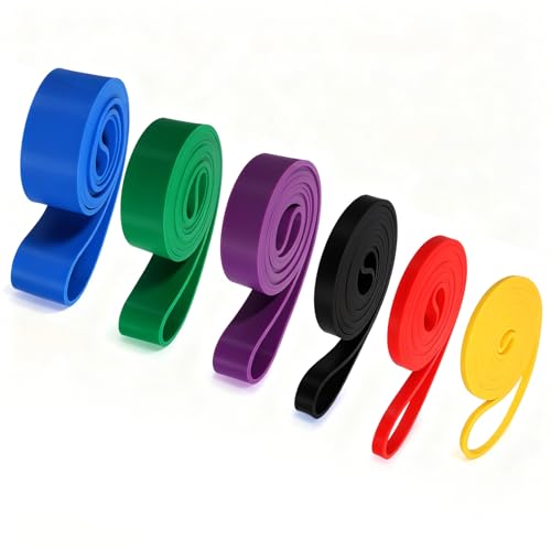 Pull Up Assistance Bands Set 6 Pcs, Resistance Workout Exercise Bands for Men & Women, Muscle Training, Physical Therapy, Working Out, Body Stretching