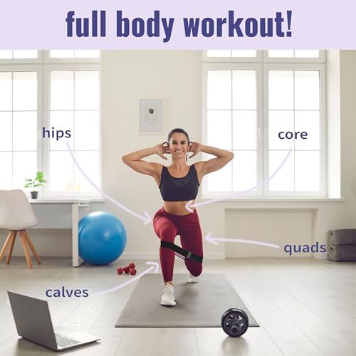 BootySprout Booty Bands 3-Pack for Legs, Glutes, and Lower Body – at Home Gym Equipment for Workouts, Yoga, Stretch Exercises, or Rehab Routines – Pink, Gray, & Black