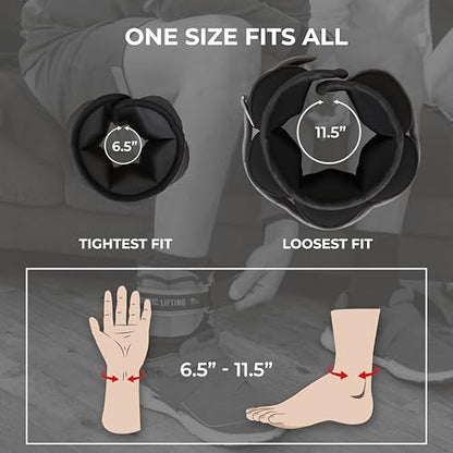 Adjustable Ankle Weights for Women & Men – 1 Pair (2–10 lbs) Wrist, Arm & Leg Weights for Gym, Yoga & Home Workouts – Secure Fit Strap Design – Durable Fitness Training Equipment