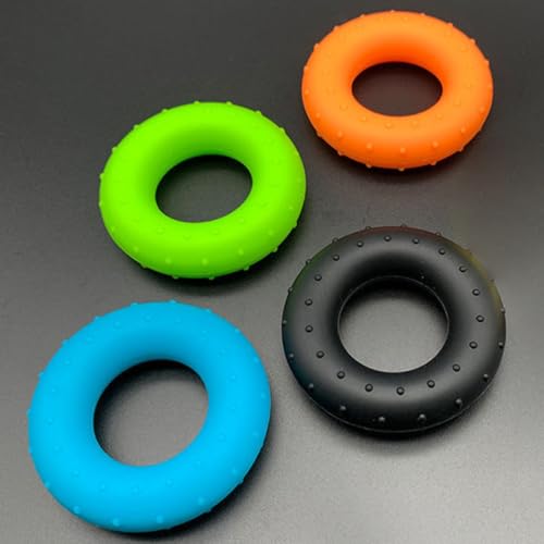 4pcs Hand Grip Strengthener Rings Set, Multi-resistance Silicone Finger Exercisers 30-60lbs, Muscle Strengthening Circles for Home Fitness, Rehabilitation, and Forearm Training