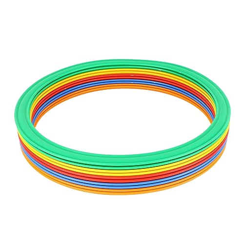 Kids Sports Speed Ring Set,10 Rings 10 Buckles for Agility Training (28cm Diameter) Outdoor Indoor Coordination Game
