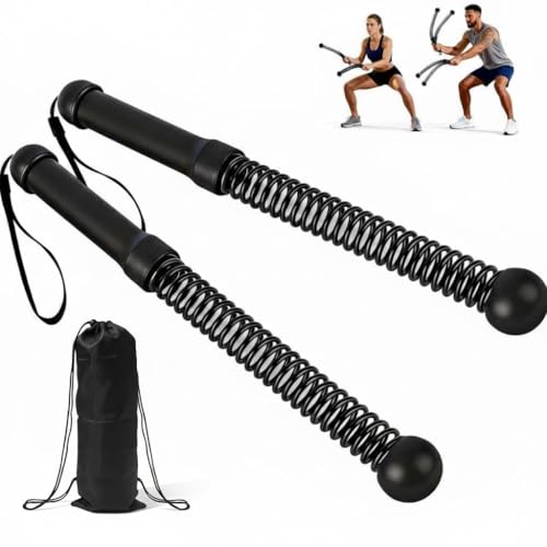 Cordless Battle Ropes,Weighted Ropeless Battle Ropes for Home Gym Exercise, Portable Full Body Workout Equipment, High-Intensity HIIT & Strength Training Gear for Men & Women (Black)