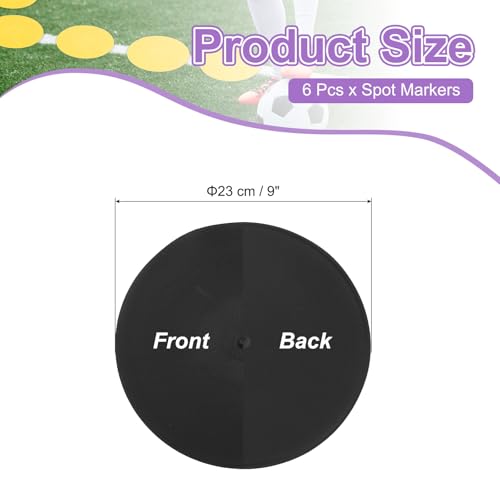 PATIKIL Spot Markers, Non-Slip Floor Agility Markers Flat - color: Black