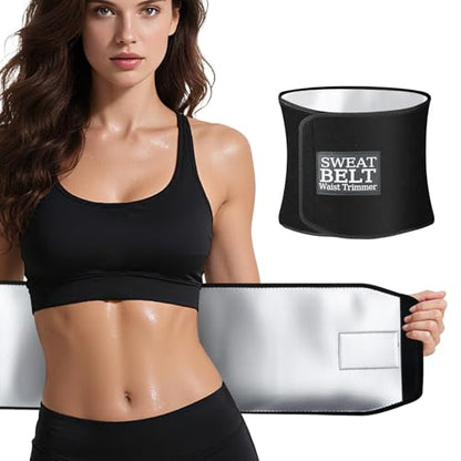 Waist Trimmer for Women and Men, Sweat Belt Band Belly Stomach Wrap