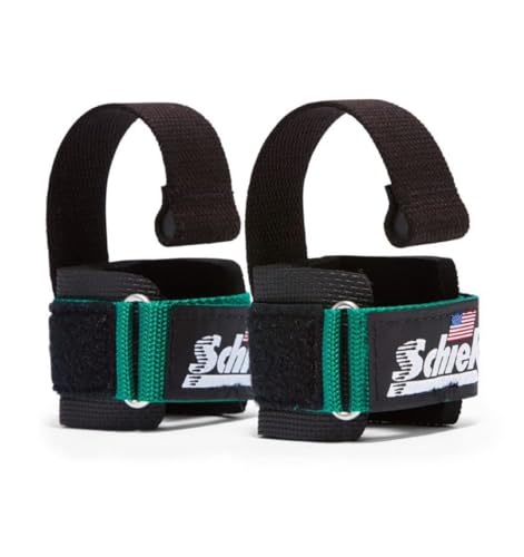 Schiek Sports Model 1000-DLS Deluxe Dowel Lifting Straps - color: Green