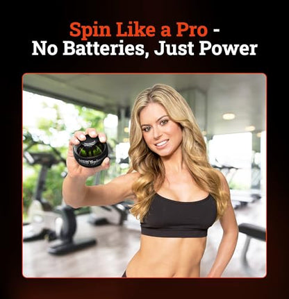 NSD Manual Thumb Wind Start Spinner Gyro Ball – Up to 15,000-18,000 RPM Premium & Durable Hand Strengthener and Wrist Exerciser for Grip Strength Training, Forearm Workout, and Pain Relief - size: Thumb-Wind Start