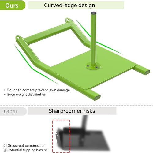 Kipika Weight Sled, Workout Sled, Fitness Strength Training Sled, Speed Training Sled for Athletic Exercise, Speed Improvement, Easily Through Obstacles, Suitable for 1" & 2" Weight Plate - color: A- Green