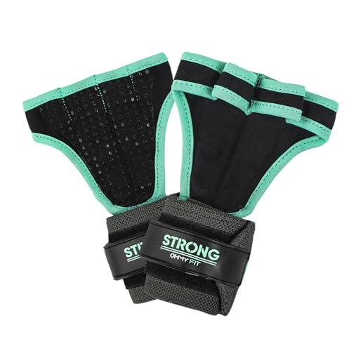 Strong Women's Wrist Wrap Gloves - Wrist Support Grips for Workout, Weight Training, Pilates, Yoga & More - color: Green, size: Large